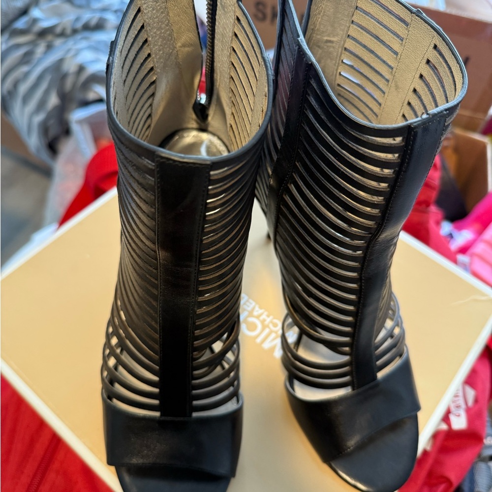 MICHAEL Michael Kors Black Strappy Heels